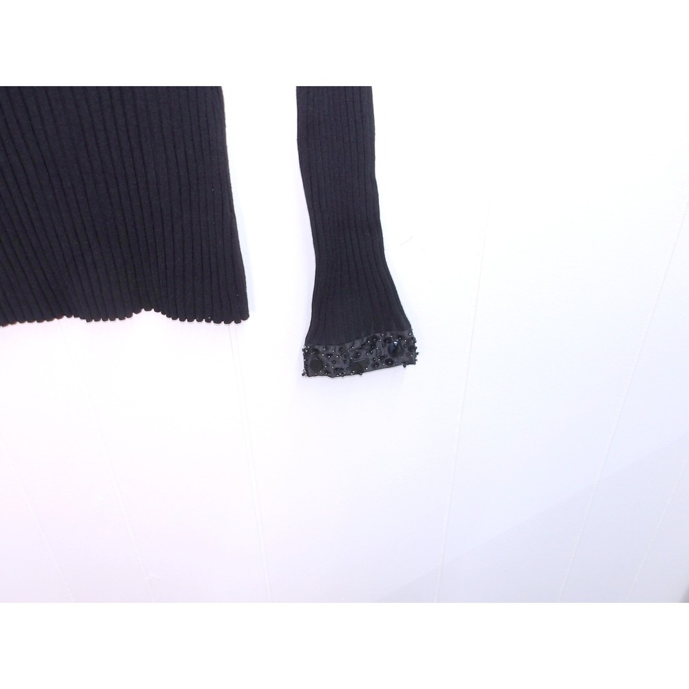 Belladini Embellished Top Black Jewel Neck Sweater Size M / #8064 - Picture 5 of 7